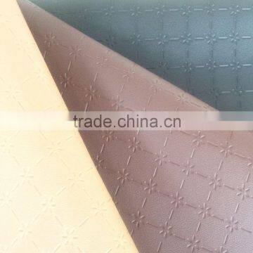 Embossed pvc shoe leather