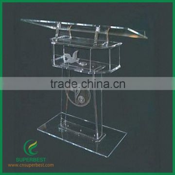 high quality clear acrylic lectern for school use