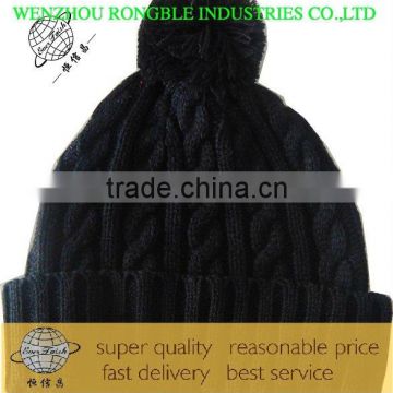 acrylic beanies with 3D embroidery for winter hat