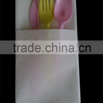 Biodegradable Cutlery Napkin/Printed Napkin and Cutlery Paper Pocket with logo printed