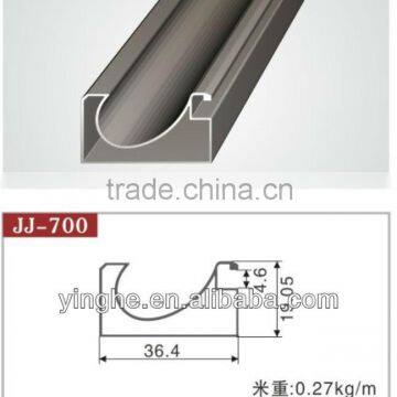 mill finish aluminium 4mm tempered glass cabinet door handle