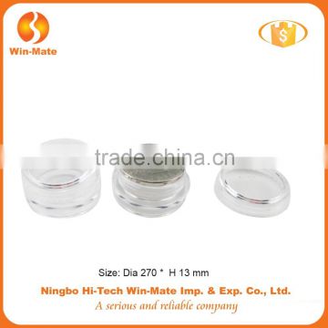 5.4g Cute small hyaline plastic empty round powder container