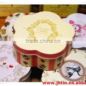 custom box wholesaler wedding favor/flower tea box/metal boxes