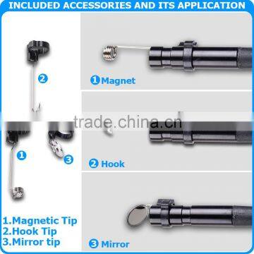 DVR 9.8mm Endoscope Borescope Zoom Recordable Rotation 1m Cable Video 2.4" Inspection Camera photo-5