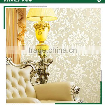 economic embossed pvc wallpaper, royal damask wall decal for household , charming wall decor online