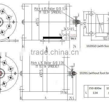 dc Motor 24v 500w , 350w dc Motor,electric Scooter dc Motor photo-3