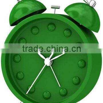 modern 3D dial 3D number 3D scale 4.5" metal twin bell alarm clock