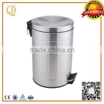 china supplier household silver step bin 5L with soft closed device