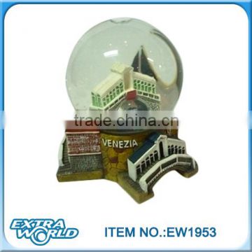 decorative polyresin snow ball with cities