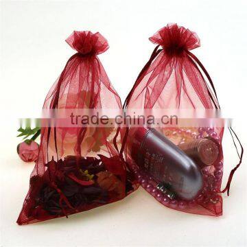 20 x20 cm 5 10 25 50 100 pcs large red organza gift bags Wedding party Mesh Party Drawstring Gift