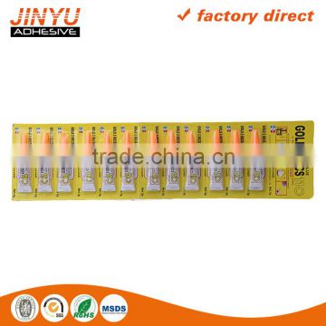 Jinyu hot sale factory price oem odm welcome 3 seconds quick dry 3g best super glue for plastic