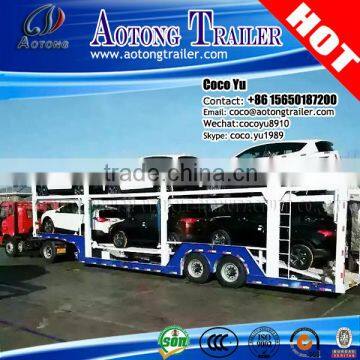 Double axles 6-32units frame structure car truck trailer for vehicle carrier