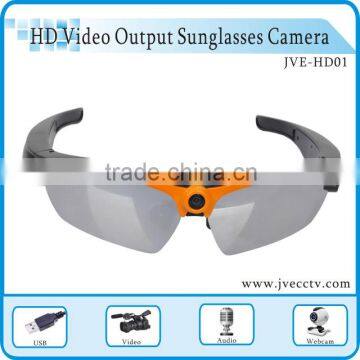 hot selling 720p HD TV Video output sunglasses camera,max 32gb hidden camera,hd sports sunglasses camera JVE-HD-01