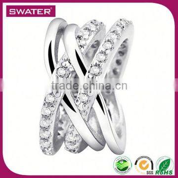 New 2016 Jewellery Fashion Crystal Silver Charm