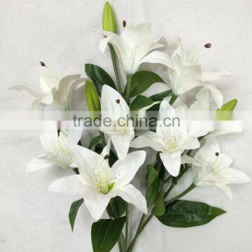 Cheap Artificial Wholesale Silk Flowers Lily Flower Long Stem photo-2