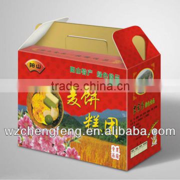 Printing Corrugated Box/Fruit Paper Box with Handle