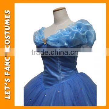 PGWC2620 2016 Newest Sandy Princess Cinderella Women Blue Dress Cosplay Costume Adult photo-5