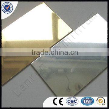 Gold and Silver High Quality Low Price Mirror and Brush Aluminium Composite Panel Installation