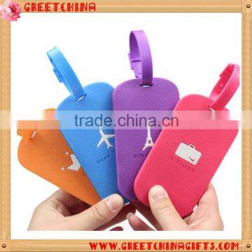 Promotional Custom Plastic Cute Colorful Silicone Luggage Tag Wholesale