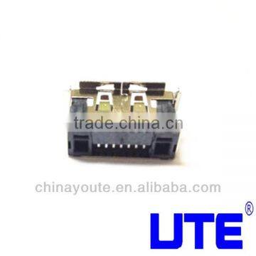 ESATA 7P+USB 2.0 Female 90 Degree DIP Connector