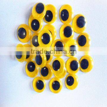 25mm Plastic Goodly Animal Moving Eyes With Yellow Background Black Pupil