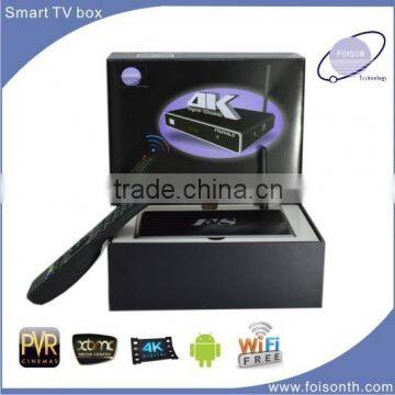 Hot quad core internet tv box indian channels with 4.0 BT OS android Amlogic S812