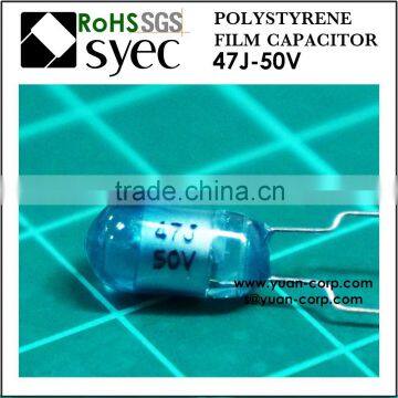 47pF 50VDC Radial PSA 47J 50VDC Polystyrene Film Capacitor