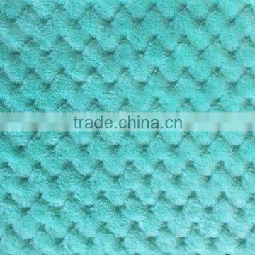 100% Polyester Soft Velvet Jacquard Home Textile Fabric Plush Brush Velvet Grid Fabric Knitting Sleeping Wear Velvet Fabric photo-2