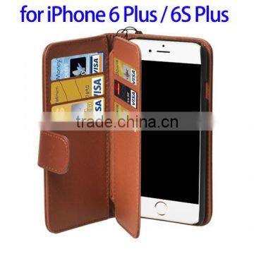 Wholesale Flip Leather Case for iPhone 6s Plus, Cover Case for iPhone 6 Plus with Card Slots Online Shopping