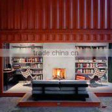 transformed opened shipping container house for shop/cafe