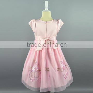 Top Selling Pink Cap Sleeveless Flower Girls Dress Baby Children Pageant Dresses Western Kid Party Wear for Fat Girls 4 Years Quality Choice photo-3