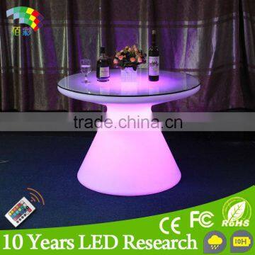 Simple Design illuminated /dining table/led wedding table/led color changing table lamp