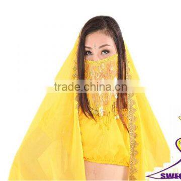 SWEGAL SGBDD13002 9 colors yellow belly dance mysterious charming fashion faace veils