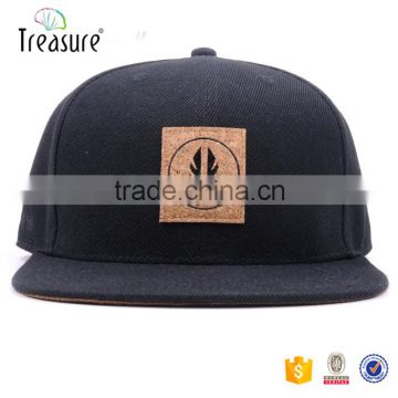 high quality snapback hat custom small order emboss leather patch logo                        
                                                                                Supplier's Choice