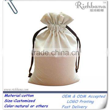 2014 cotton drawstring shopping bags wholesale