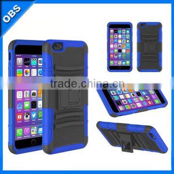 silicone TPU PC 3 in 1 armor design mobile phone case with stander for iphone6 (OBS-PG6-6026)