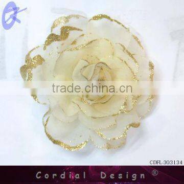 2013 New Products Creme Feather Flower for Hair Decorative Flower
