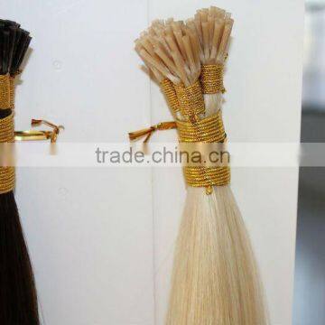 top quality virgin brazilian hair silky straight style I-tip hair hair extension