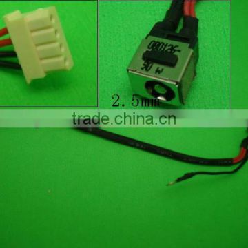 2.5mm laptop dc power jack with cable for TOSHIBA SATELLITE T115D-S1125RD