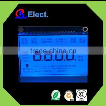 4 digit segment lcd module, blue led for electrical power system lcd screen