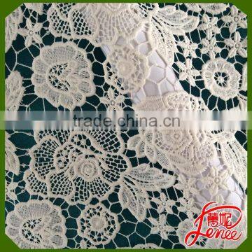 CURTAIN FABRIC CHOICE WHITE FLORAL DESIGN WATER SOUBLE EMBROIDERY FABRIC