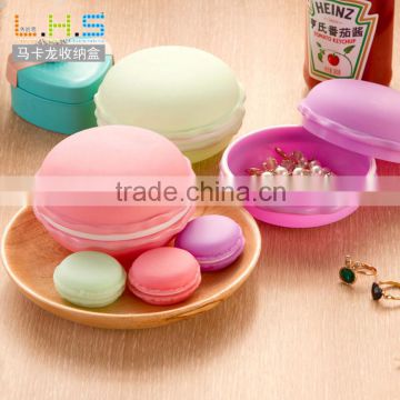 Wholesale 2016 hot sell macaron shape plastic jewelry box