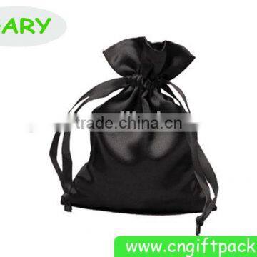 Black Satin Jewellery Gift Pouch Bag 10cmx15cm