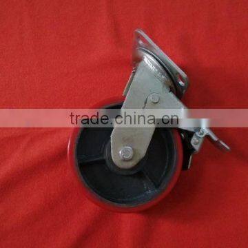 pp/pu/pvc 6" 8" Cast iron core scaffolding caster wheel