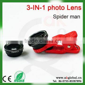 3 in 1 Mobile Lens Smartphone Lens,Zoom Lens for Mobile Phone,Mobile Phone Lens