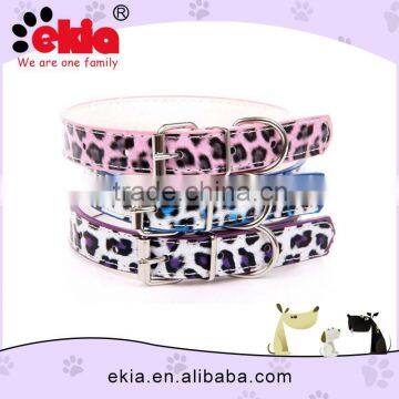 Ekia Wholesale Leopard PU Leather Dog Collars