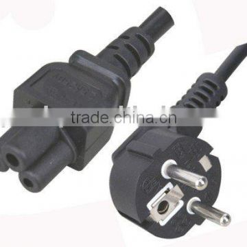 IEC 60320 C5 to CEE 7/7 schuko plug power cord VDE Approved