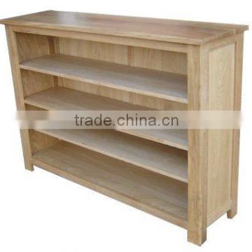 Wooden Low Bookcase with 3 Shelf