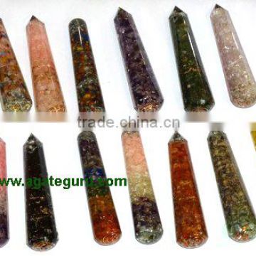 Mix Smooth & Faceted Orgone Massage Wands