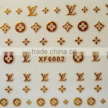 20 Designs Golden Nail Art Water Decal Sticker Transfer Stickers (XF6001-6020)HN1807 photo-3